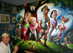 David O'Keefe working on Bushwood A Tribute to Caddyshack